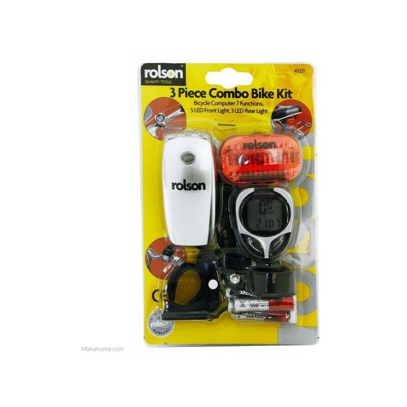 

Kit 3 piezas bici (Ordenador 7 funciones) - Rolson