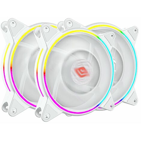 Kit 3 Pz Ventole Noua Skiron White Dual Slim Halo 18 Led ARGB 120X120X25 mm con Controller