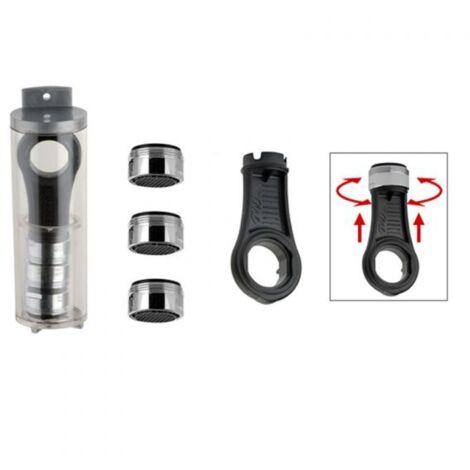 KIT 3 ROMPIGETTO RUBINETTO AERATORE ANTICALCARE M24 FILTRO CUCINA BAGNO + CHIAVE
