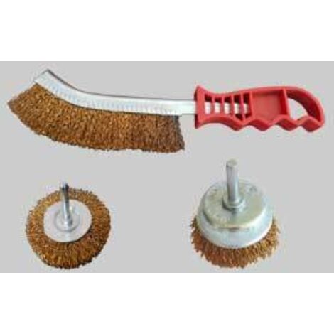 Kit 3 spazzole ideal star 3 pezzi (2 spazzole a gambo + 1 spazzola a mano)