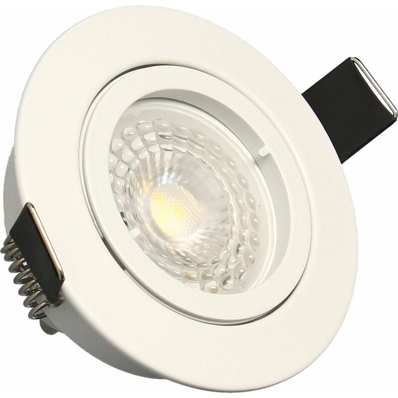 Arlux Lighting - Lot 3 Spots blanc encastrables Orientables saphyr GU10 5W 380lm Blanc Neutre