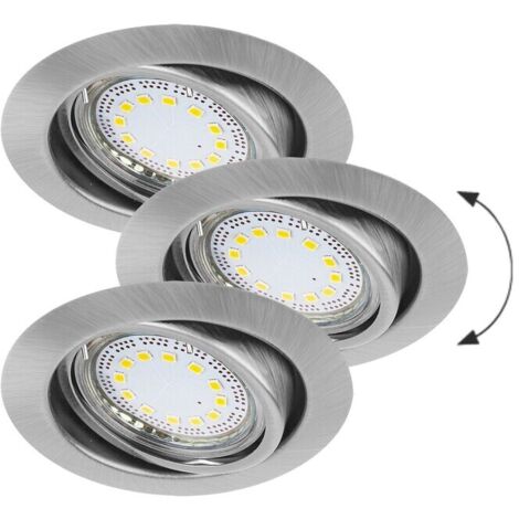 Kit 3 spots encastrés orientables chromé Rabalux 1166