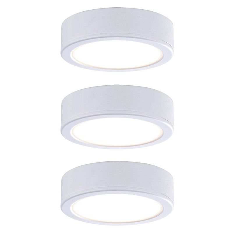 Kit 3 spots saillie pour meubles Pukk 12/230 v 2700K plastique/blanc Paulmann