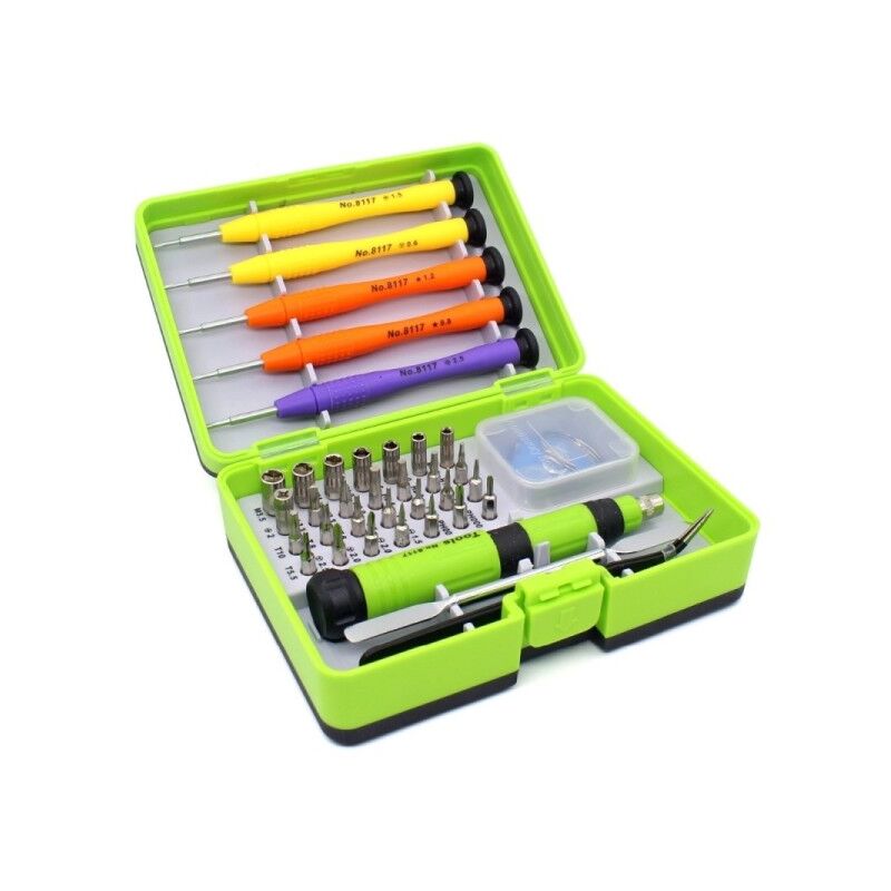 Image of Trade Shop - Kit 36 Attrezzi 8117 Cacciavite Precisione Tools Riparazione Pinzetta Smartphone