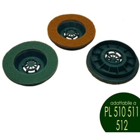 KIT 3PZ Feltro ABRASIVO Pad Folletto pulilux PL 510 511 512