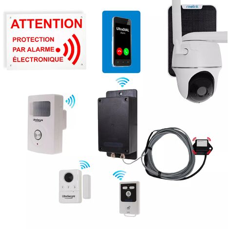 Kit 4 anti-squat GSM & caméra 4G solaire rotative - Détection complète + alerte téléphone 100% autonome (gamme BT)