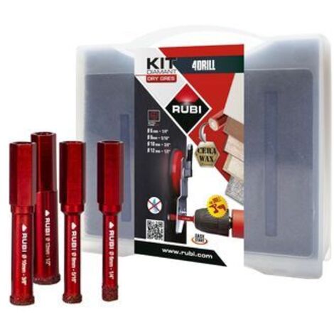 Kit 4 brocas RUBI Drygres 4 drill  5939