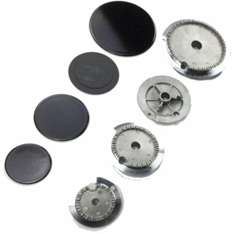 Arthur Martin Electrolux - Kit 4 chapeaux et 4 brûleurs (3540003039, 3540004037) Plaque de cuisson aeg electrolux, faure, zanussi Arthur Martin Electrolux - Kit 4 chapeaux et 4 brûleurs (3540003039, 3540004037) Plaque de cuisson aeg electrolux, faure, zanussi