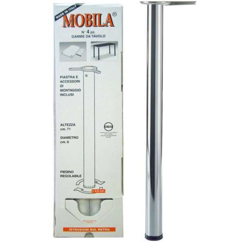 Kit 4 Gambe Tavolo Marroni