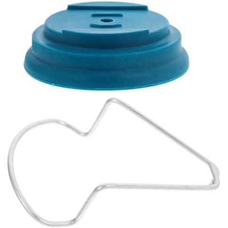 Kit 4 Pièces Accessoires Coupe-bordures sans Fil Bleu, Écrous, Rondelle, Vis et Couvercle de Base, Détachées Compatibles Débroussailleuses Électriques, Entretien Jardin -