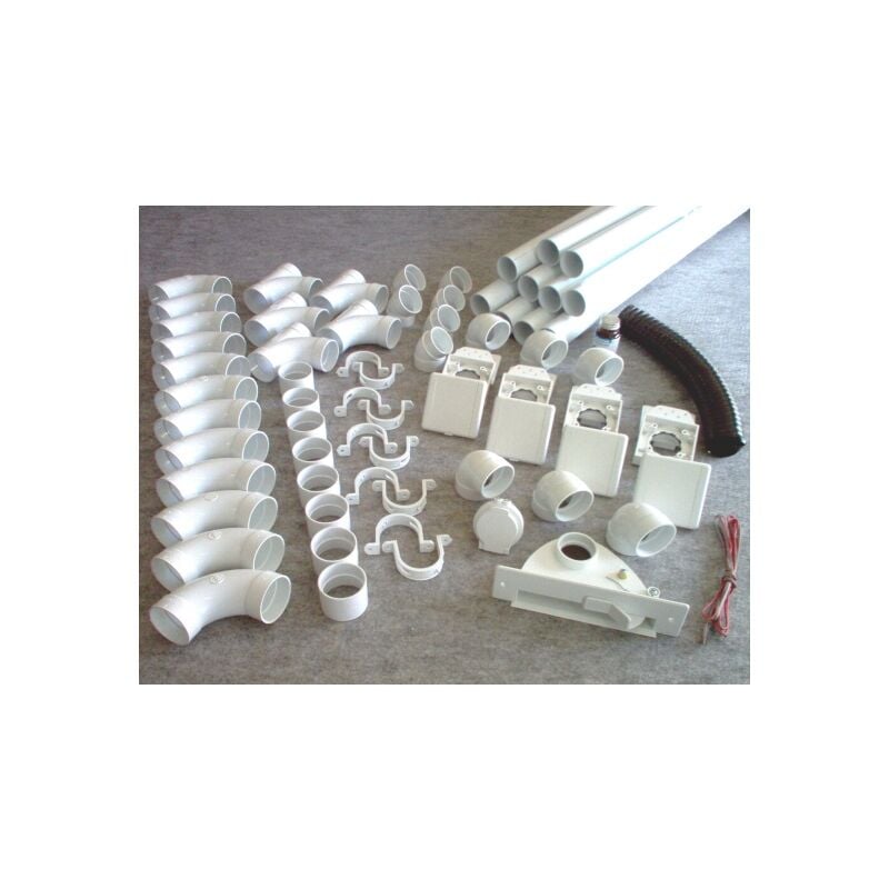 Kit 4 prises + 1 kit prise garage + 1 kit ramasse miettes - couleur au choix - blanc