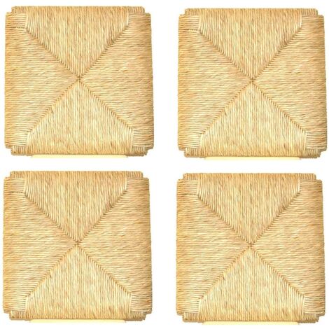 MEDIAWAVE STORE Kit 4 pz asiento silla Sigfrido 998 estructura inferior paja natural 37x37cm