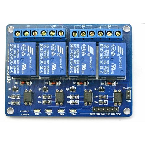 Kit 4 Reles  4-Canales 5V para Arduino[Compatible Arduino]