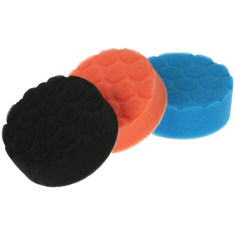 Kit 4 tampons polissage mousse pour voiture 80/125/150/180mm – Pour polisseuse et lustreuse