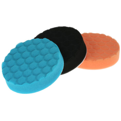 Kit 4 tampons polissage mousse pour voiture 80/125/150/180mm – Pour polisseuse et lustreuse