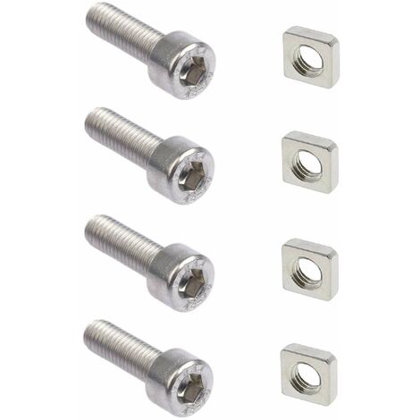 Kit 4 vis M5 x 20mm et 4 écrous M5 x 8mm pour le montage de support de tablette Triade Etagère Maison Décoration Invisible Salon Séjour Chambre Cuisine