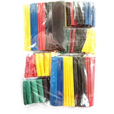 Kit 400 gaines thermorétractables portables pour câbles et fils, assortiment tailles et couleurs, isolation électrique