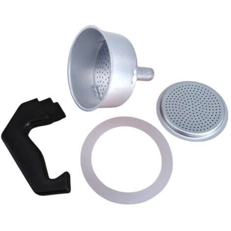 Kit 4pcs Pièces Détachées Filtre Joint Entonnoir Poignée Cafetière Moka Taille 1 Tasse