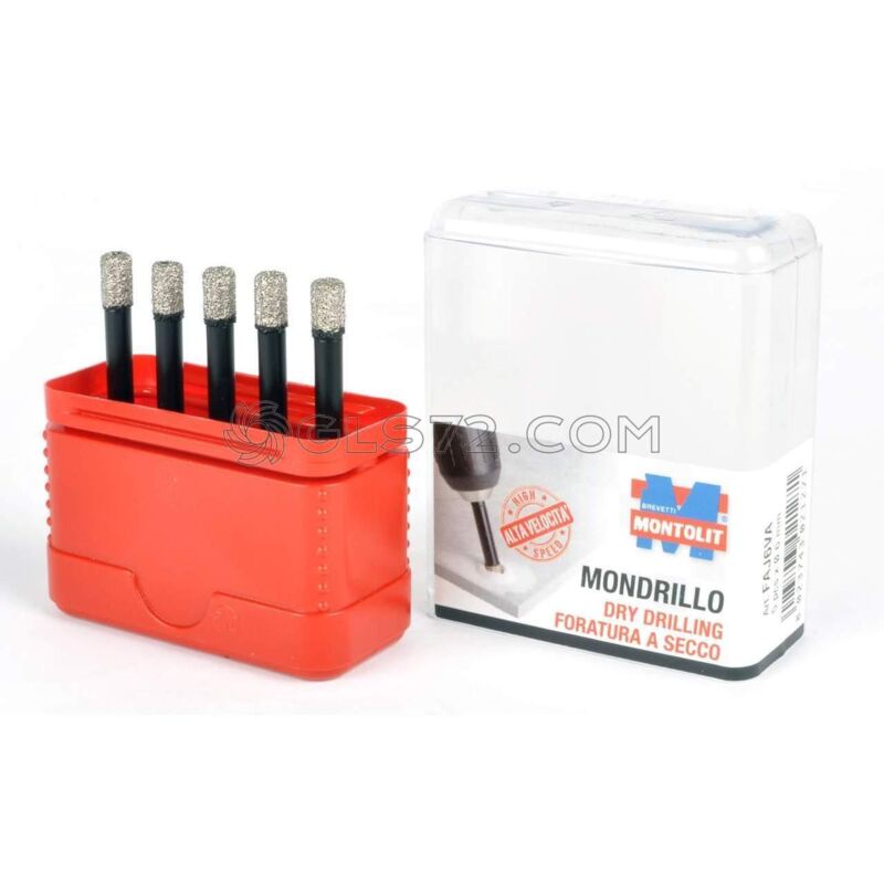 

KIT 5 FRESAS DIAMANTADAS USO SECO Y HUMEDAD FAJ06 6 MM MONDRILLO FAJ6VA - Montolit