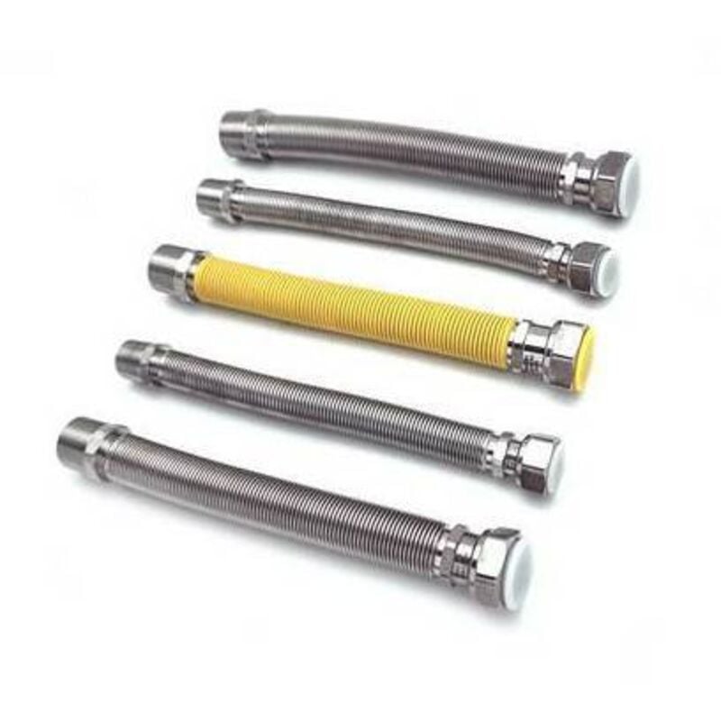 Senza - Kit 5 pcs flexible en acier inoxydable extensible pour chaudières à gaz