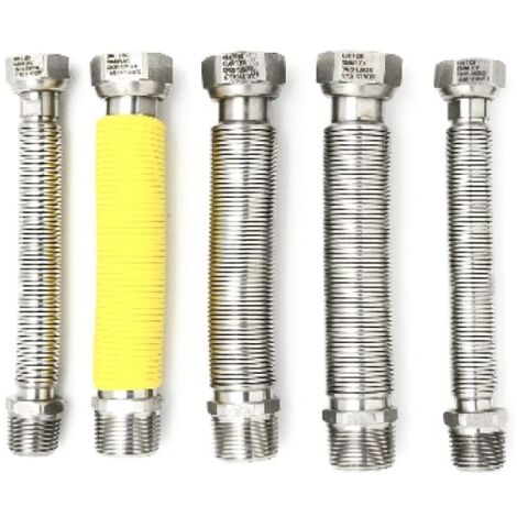KIT 5 PZ FLESSIBILI INOX ESTENSIBILI PER CALDAIE A GAS mm. 150/300