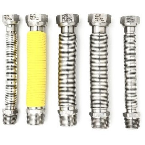 KIT 5 PZ FLESSIBILI INOX ESTENSIBILI PER CALDAIE A GAS mm. 150/300 ATON