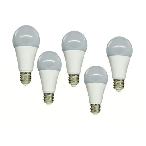KIT 5 PZ LAMPADINA LAMPADINE LED 15W=90W PLASTICA LUCE CALDA 2700K V-TAC 091