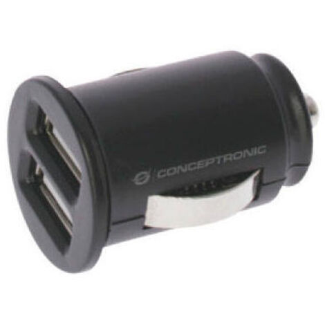 KIT 5 UNIDADES CARGADOR NORTESS 2.4A 2 PUERTOS USB 5V 12/24V COLOR NEGRO