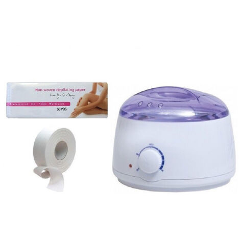 Kit 50 Strisce + Rotolo 50mt Depilatoria + Scaldacera Elettrico Professionale