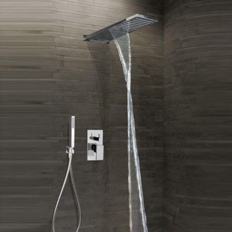 Kit 500 Classic completo di soffione doccia rettangolare