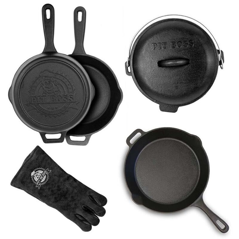 Pitboss - Kit 6 accessoires de cuisson en fonte pour le barbecue Pit Boss