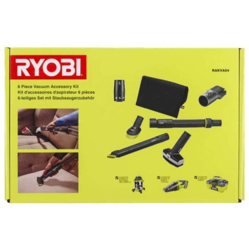 Ryobi - Kit 6 accessoires pour nettoyage automobile - RAKVA04