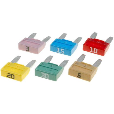 Kit 6 fusibles Mini 3A 5A 10A 15A 20A 30A