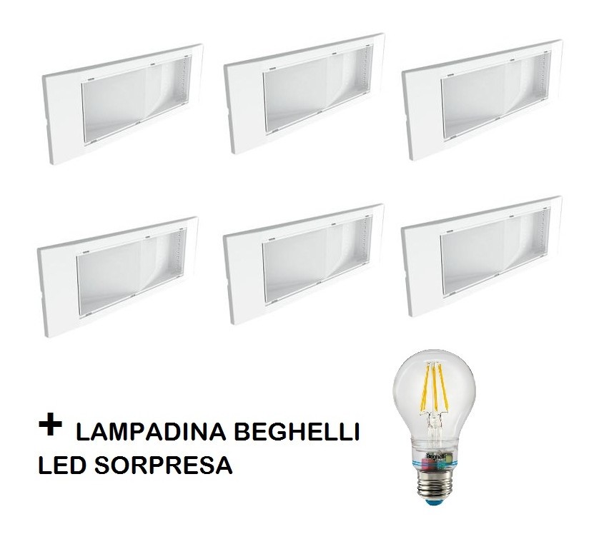 Schema Elettrico Lampada Di Emergenza Beghelli.Kit 6 Lampade Emergenza Beghelli 1499 Led Omaggio Lampadina Beghelli Sorpresa Anti Black Out K68106 11