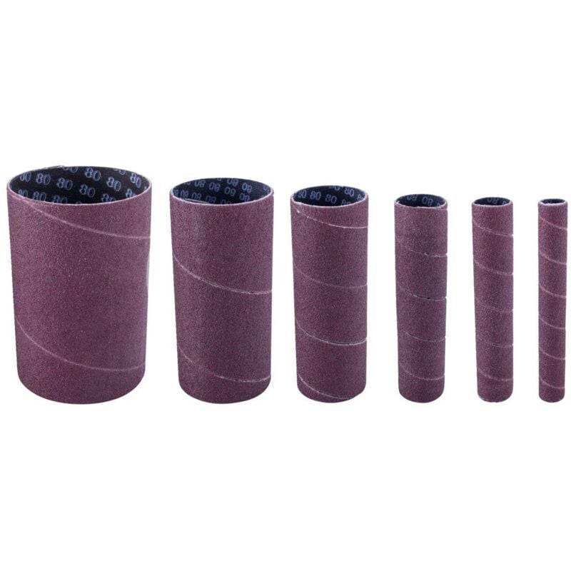 Scheppach - Kit 6 manchons abrasifs gr 80 pour ponceuse a broche osm100 et 600