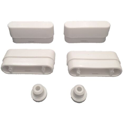 Kit 6 pezzi paracolpi PAR011 mix bianchi in plastica per Copriwater sedile Wc