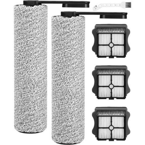 Kit 6 Pièces Rouleau Brosse Et Filtre HEPA Pour Tineco iFloor 5 Floor One S5 - Microfibre Nylon - Nettoyage Sol
