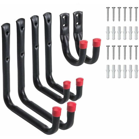 Kit 6 pz Ganci Universali Multiuso in Metallo da Parete