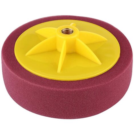 Kit 6 roues de polissage en éponge 15 cm pour polisseuse auto, patins de lustrage vin rouge, outils de polissage pour voiture.