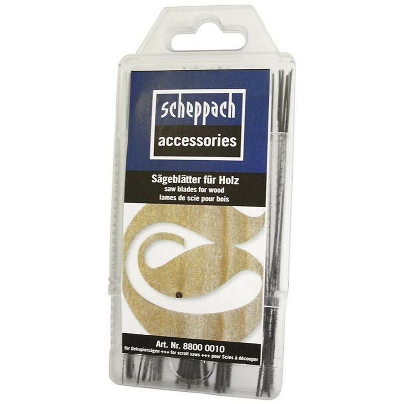 Scheppach - Scroll Saw Blades - 60 Pack Assorted Wood, Plastic, Metal, Plaster, Plexiglass) - n/a