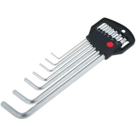 Kit 7 cles Allen en acier chrome-vanadium