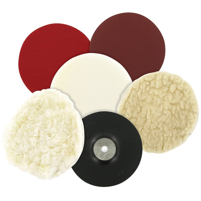 Boîte de 8 accessoires de ponçage et de polissage 180 mm Silverline 151208