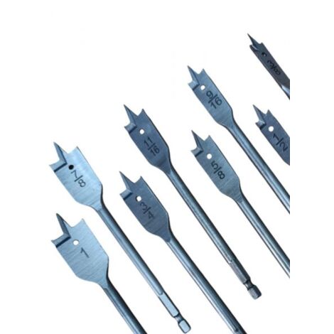 Kit 8 Pezzi Mecchie Mecchia per Legno Punte Piatte a Paletta per Trapano