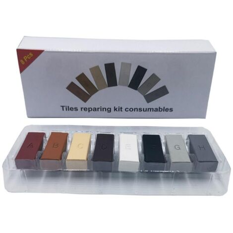 Kit 8 pièces accessoires pour réparation de sols et carrelage, cire pour carrelage, bloc de cire, outils multifonctionnels DIY