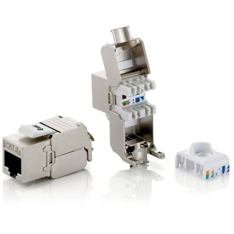 Kit 8 Unités Connecteur femelle Rj45 Sftp Cat6a Keystone Outil gratuit