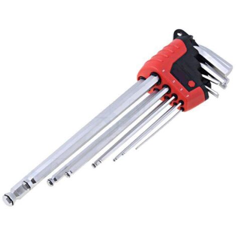 Kit 9 cles Allen en acier chrome-vanadium - Pro