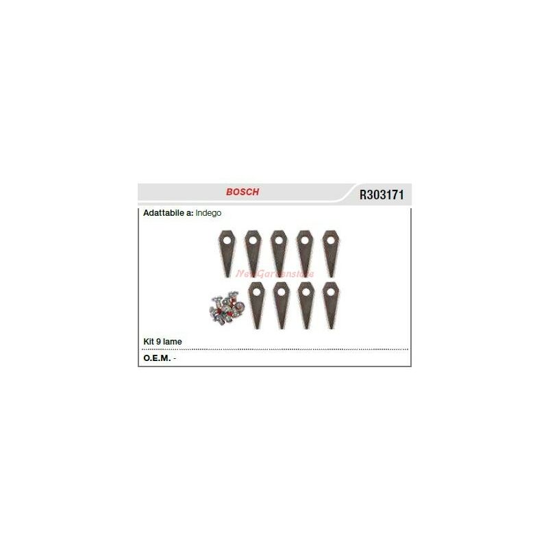 Kit 9 lame BOSCH robot indego R303171