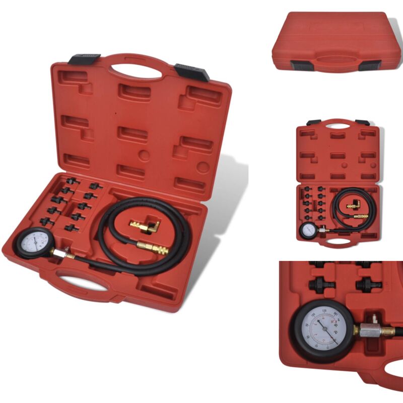 Vidaxl - Kit à outils de test de pression de l'huile et du moteur - Outil Diagnostic Moteur - Outil Pression Huile - Testeur Pompe à Huile