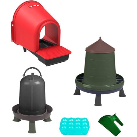 COPELE Kit abreuvoir + mangeoire + pondoir + accessoires