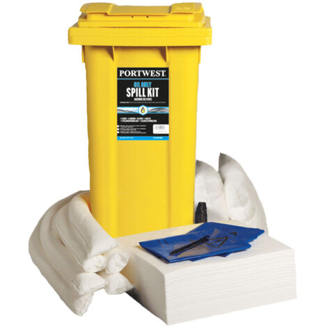 kit absorbants 120 litres pour hydrocarbures uniquement - Blanc - PORTWEST